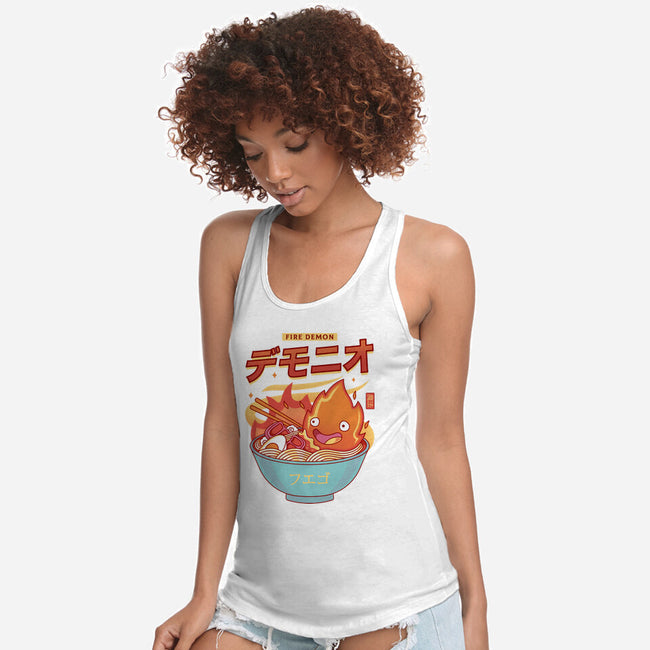 The Fire Demon Ramen-womens racerback tank-Logozaste