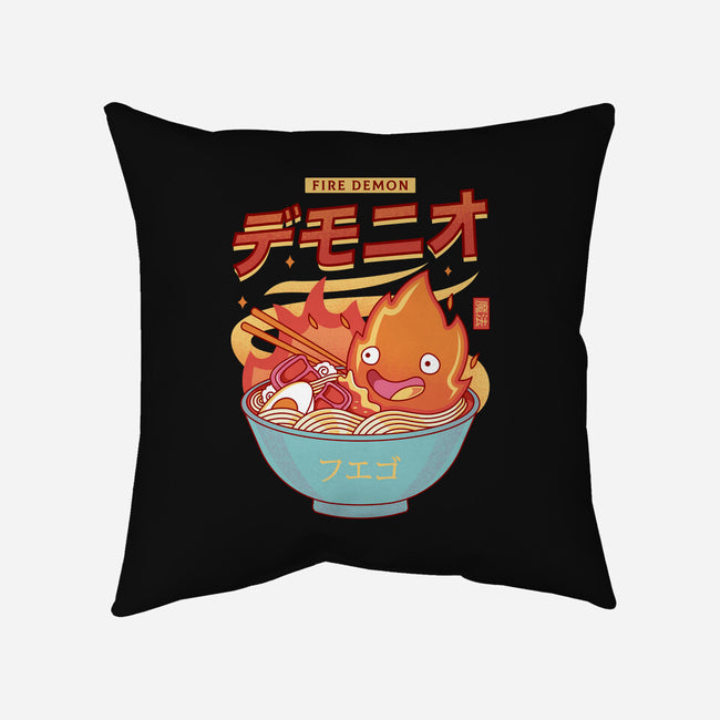 The Fire Demon Ramen-none removable cover w insert throw pillow-Logozaste