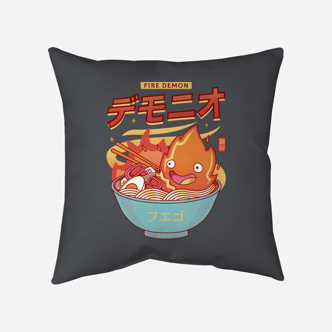 The Fire Demon Ramen-none removable cover w insert throw pillow-Logozaste