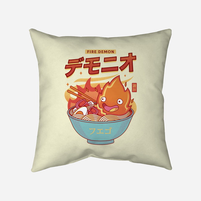 The Fire Demon Ramen-none removable cover w insert throw pillow-Logozaste
