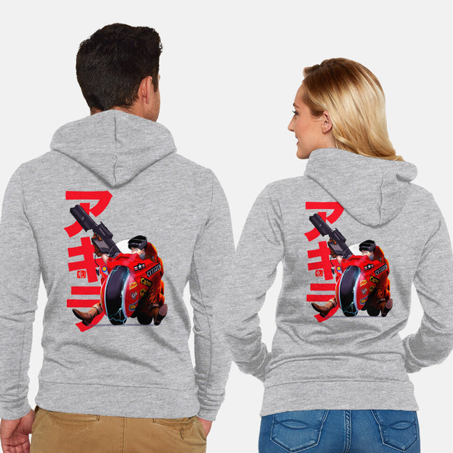 Biker-unisex zip-up sweatshirt-ArchiriUsagi