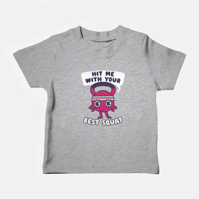 Best Squat Fitness-baby basic tee-Weird & Punderful