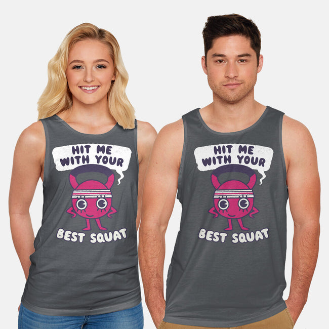 Best Squat Fitness-unisex basic tank-Weird & Punderful