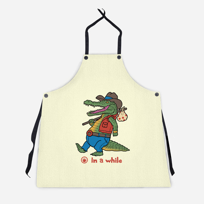 In A While Crocodile-unisex kitchen apron-vp021