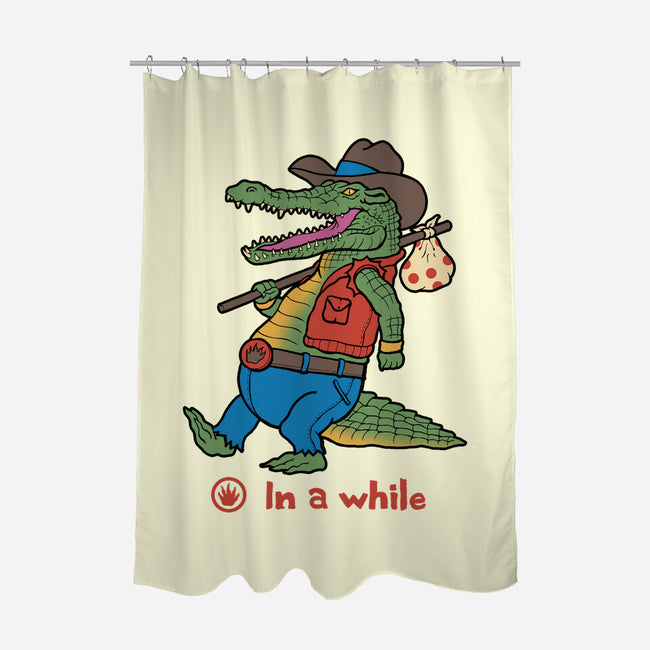 In A While Crocodile-none polyester shower curtain-vp021
