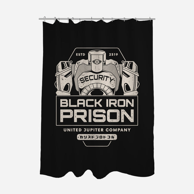 Prison Security Robots-none polyester shower curtain-Logozaste