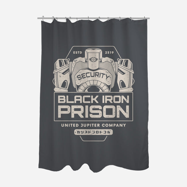 Prison Security Robots-none polyester shower curtain-Logozaste