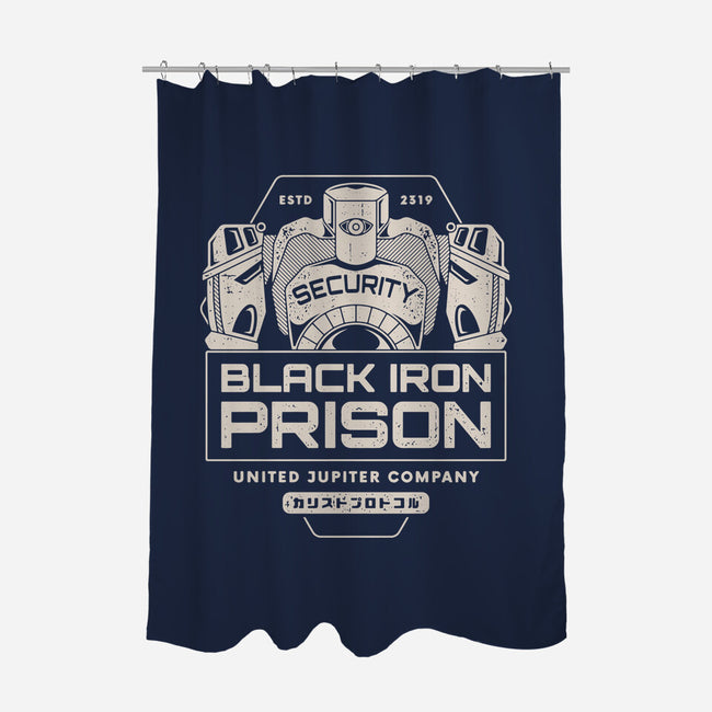Prison Security Robots-none polyester shower curtain-Logozaste