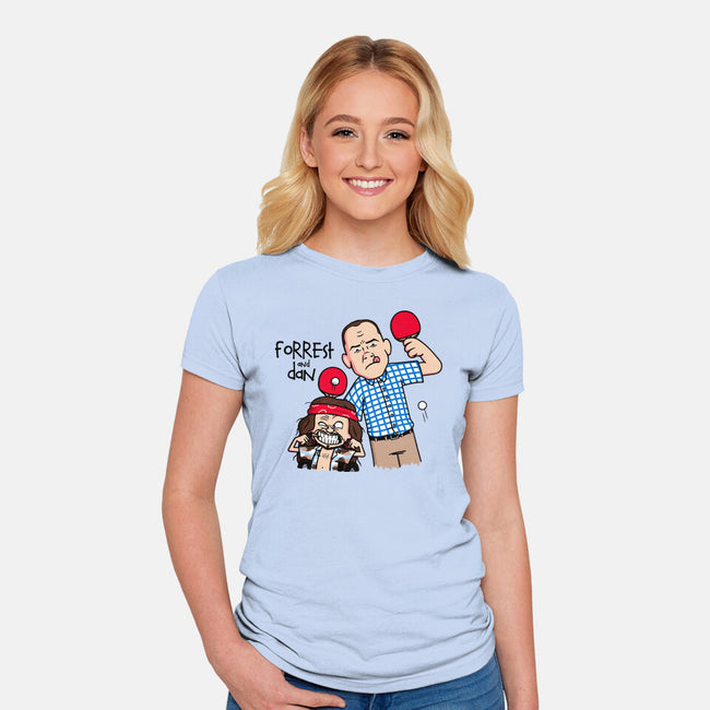 Forrest And Dan-womens fitted tee-Raffiti