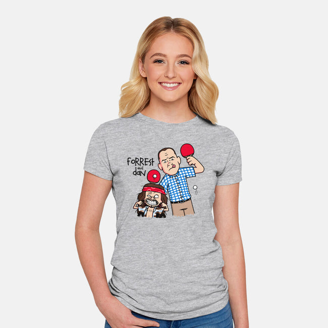 Forrest And Dan-womens fitted tee-Raffiti
