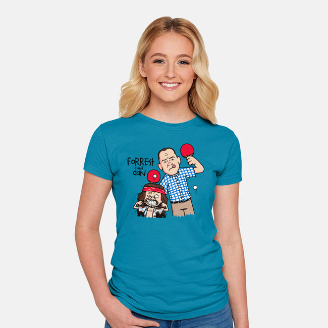 Forrest And Dan-womens fitted tee-Raffiti