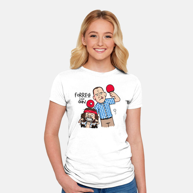 Forrest And Dan-womens fitted tee-Raffiti