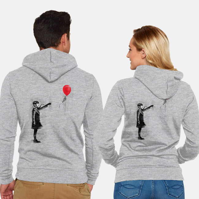Thing With Balloon-unisex zip-up sweatshirt-zascanauta
