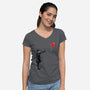 Thing With Balloon-womens v-neck tee-zascanauta