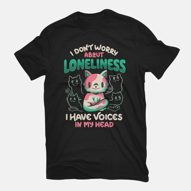 I Don't Worry About Loneliness-youth basic tee-eduely