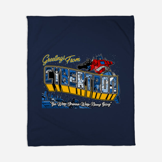 Greetings From Cyberplanet-none fleece blanket-goodidearyan