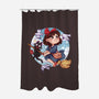 Kiki And Jiji-none polyester shower curtain-Zaia Bloom