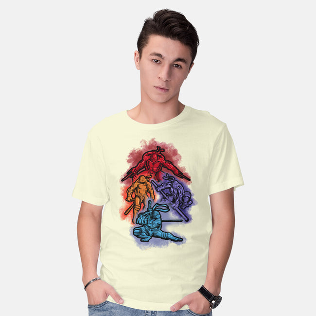 Colorful Turtles-mens basic tee-nickzzarto
