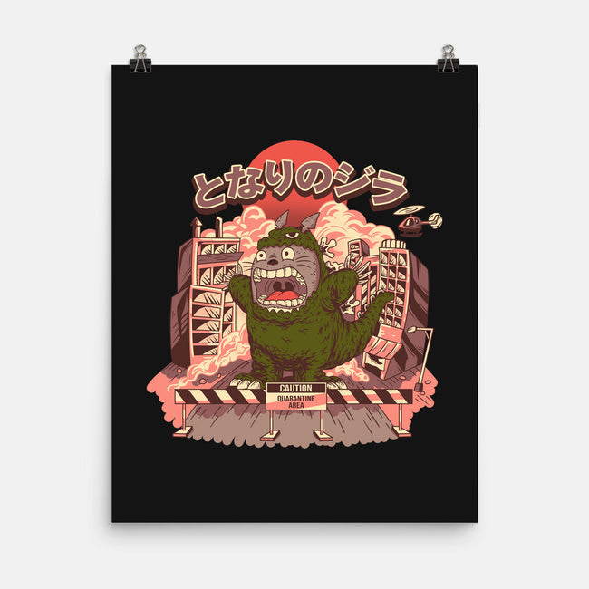 My Neighbor Zilla Kaiju-none matte poster-daizzystudio