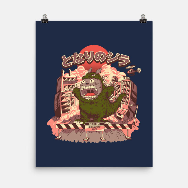 My Neighbor Zilla Kaiju-none matte poster-daizzystudio