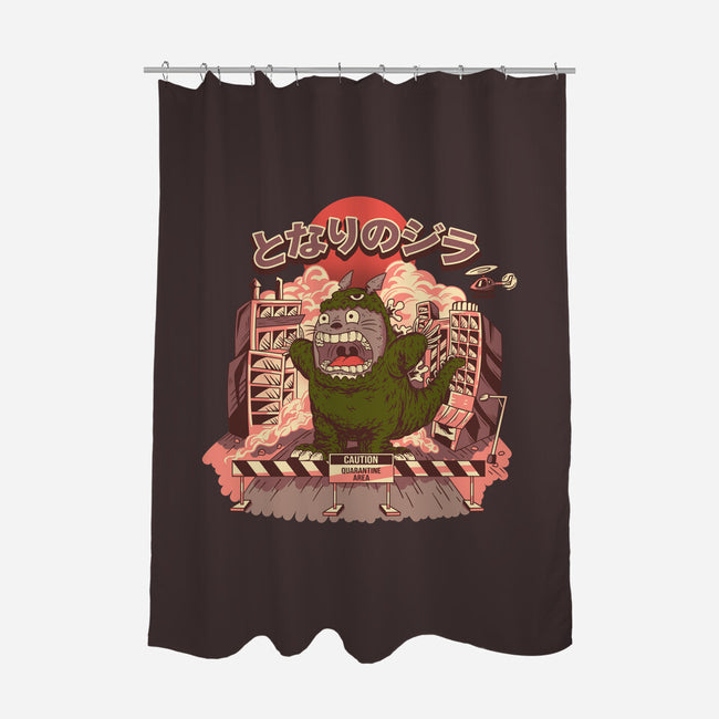 My Neighbor Zilla Kaiju-none polyester shower curtain-daizzystudio