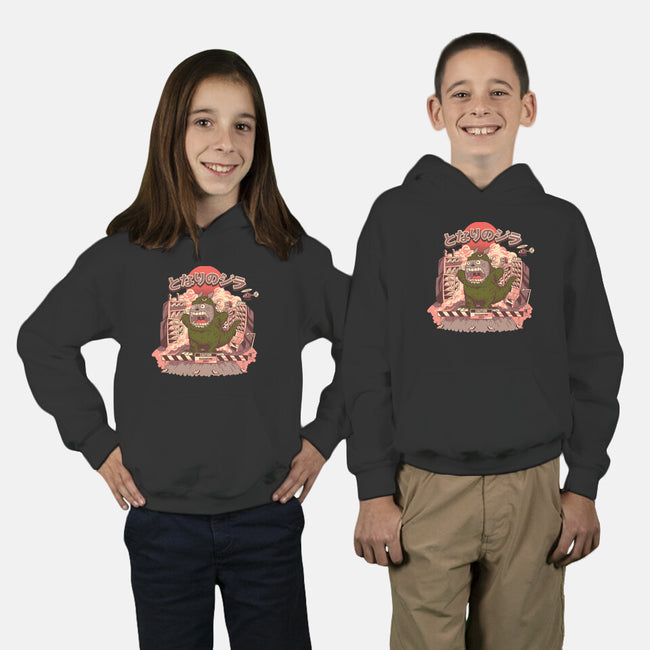 My Neighbor Zilla Kaiju-youth pullover sweatshirt-daizzystudio