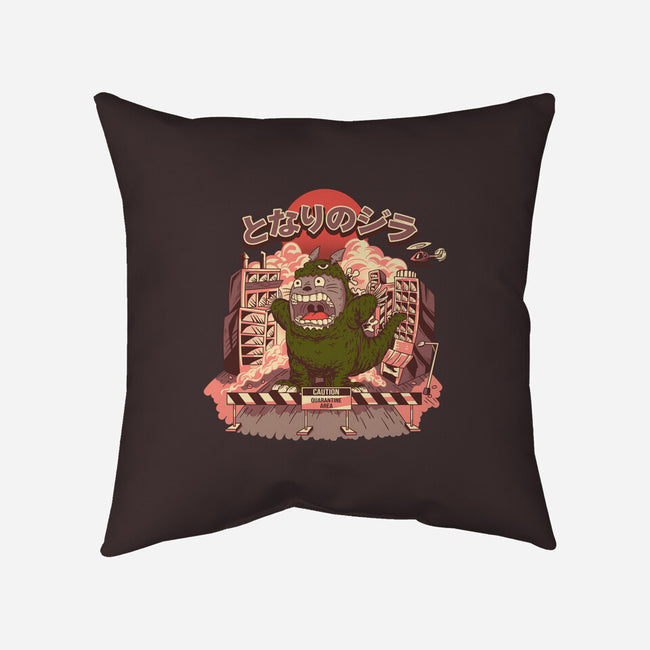 My Neighbor Zilla Kaiju-none removable cover w insert throw pillow-daizzystudio
