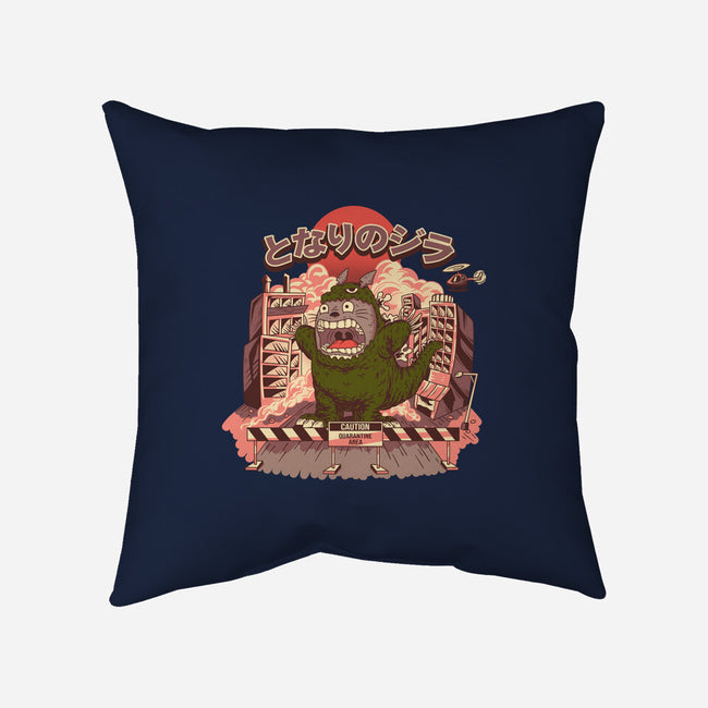 My Neighbor Zilla Kaiju-none removable cover w insert throw pillow-daizzystudio