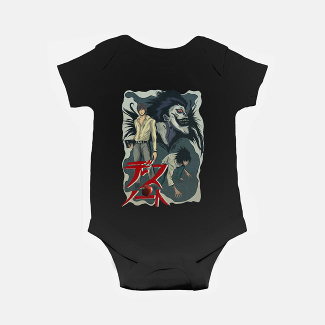 Notes Of Death-baby basic onesie-Conjura Geek