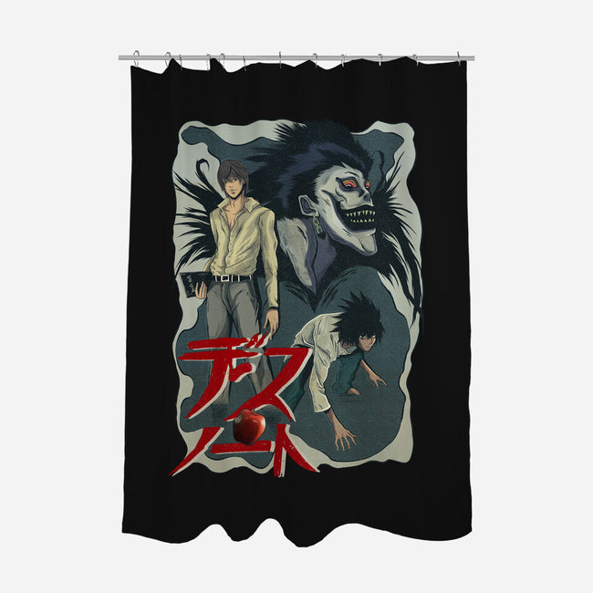 Notes Of Death-none polyester shower curtain-Conjura Geek