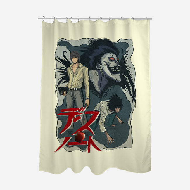 Notes Of Death-none polyester shower curtain-Conjura Geek