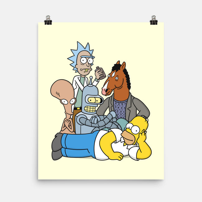The Breakfast Drinkers-none matte poster-Barbadifuoco