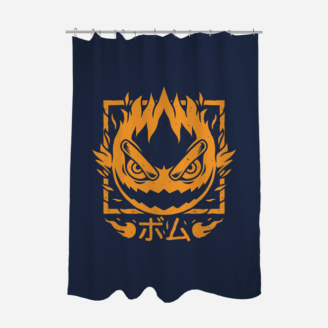 Fireball Bomb-none polyester shower curtain-Alundrart