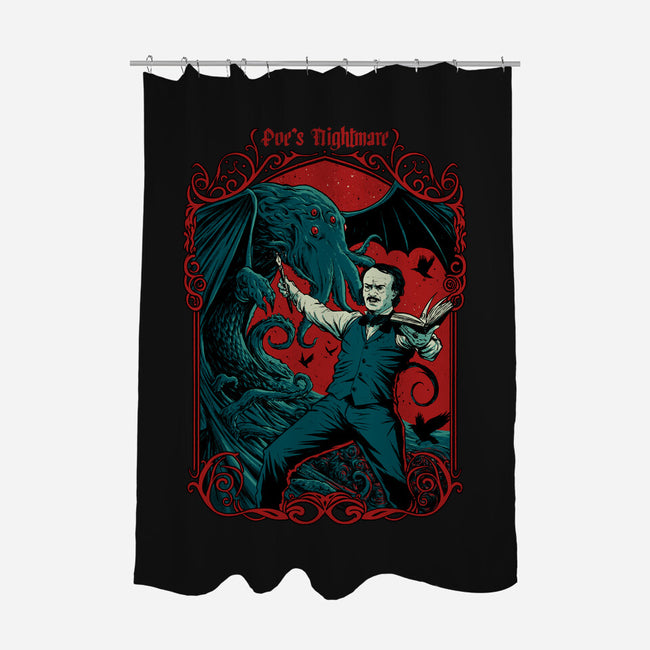 Poe's Nightmare-none polyester shower curtain-Hafaell