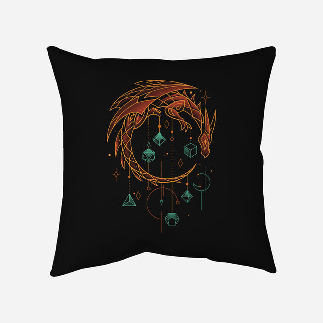 Draconic Dice Keeper-none removable cover throw pillow-Snouleaf