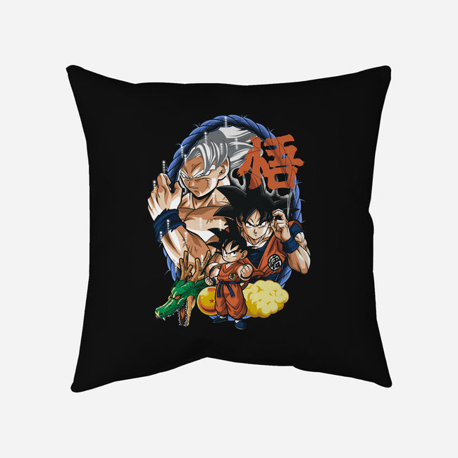 Evolution Of A Saiyan-none removable cover w insert throw pillow-Badbone Collections