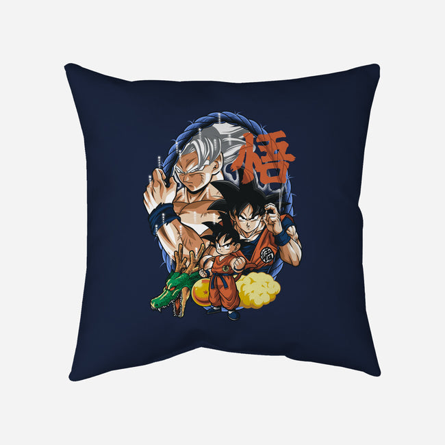Evolution Of A Saiyan-none removable cover w insert throw pillow-Badbone Collections