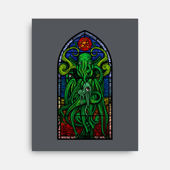 Temple Of Cthulhu-none stretched canvas-drbutler