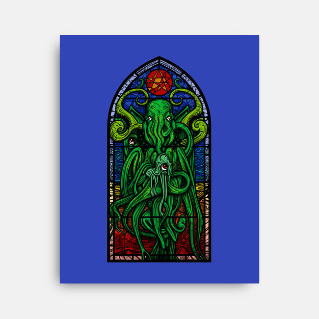 Temple Of Cthulhu-none stretched canvas-drbutler