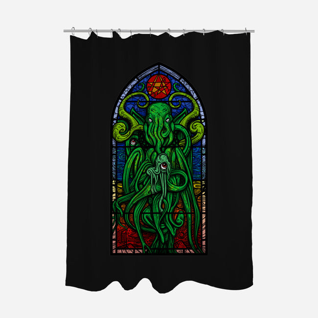 Temple Of Cthulhu-none polyester shower curtain-drbutler