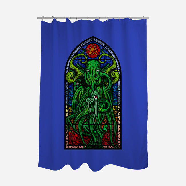 Temple Of Cthulhu-none polyester shower curtain-drbutler