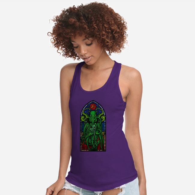 Temple Of Cthulhu-womens racerback tank-drbutler