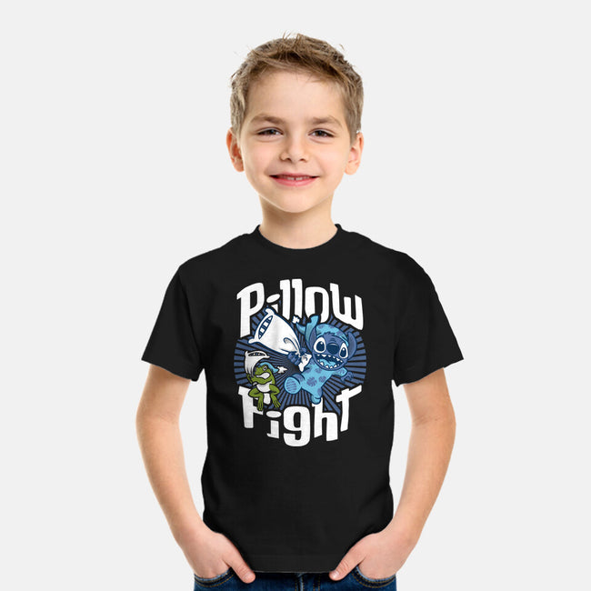 Stitch Pillow Fight-youth basic tee-Bezao Abad