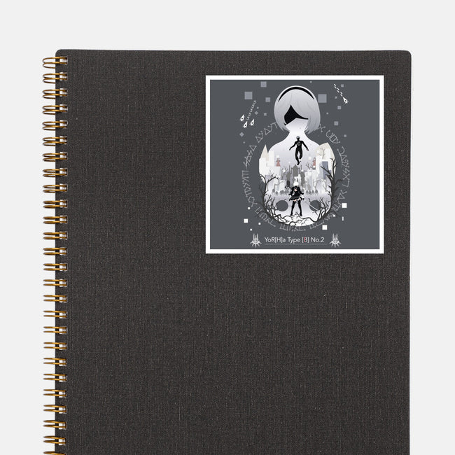 Yorha Unit 2b-none glossy sticker-SwensonaDesigns