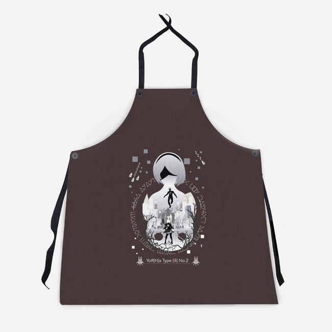 Yorha Unit 2b-unisex kitchen apron-SwensonaDesigns