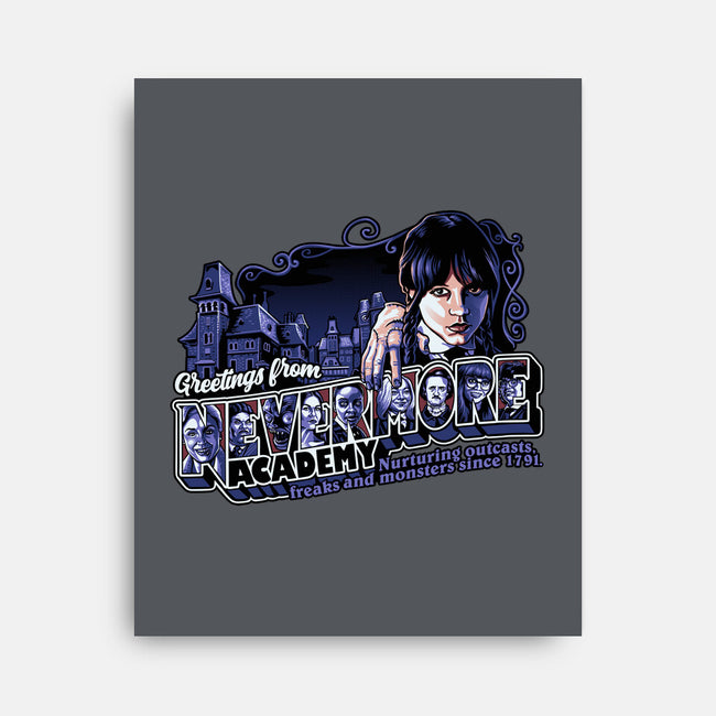 Greetings From Nevermore-none stretched canvas-goodidearyan