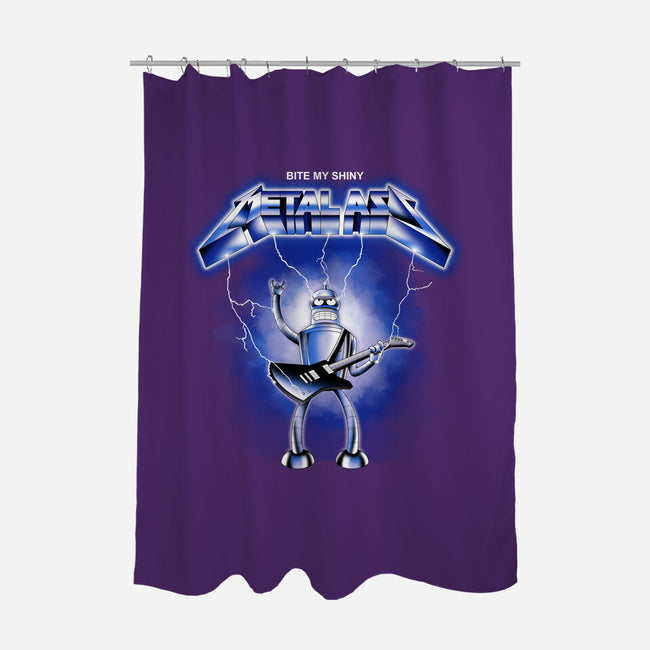 Shiny Metal-none polyester shower curtain-retrodivision