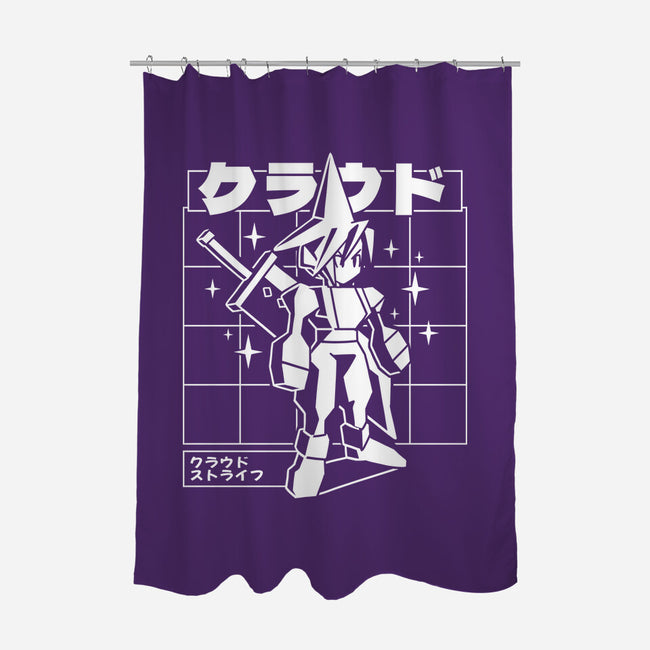 Polygonal Soldier-none polyester shower curtain-estudiofitas