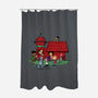 Doghouse Express-none polyester shower curtain-SeamusAran