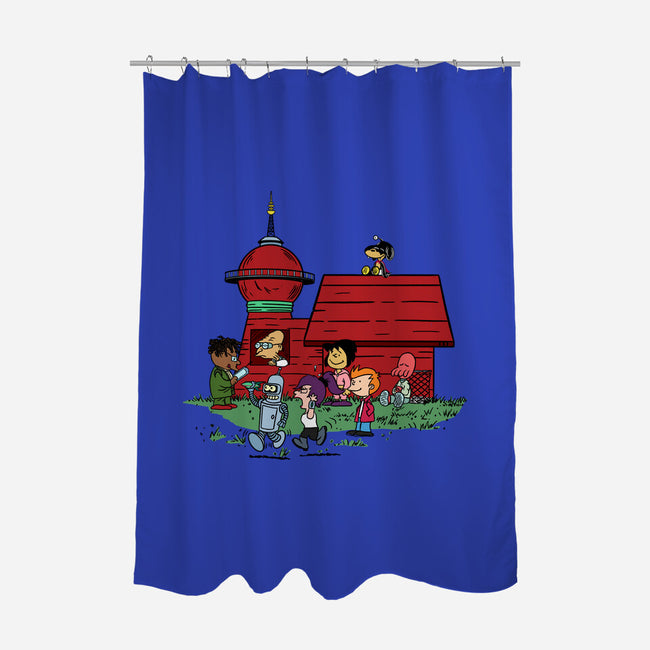 Doghouse Express-none polyester shower curtain-SeamusAran